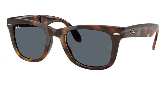 Ray-Ban RB4105 FOLDING WAYFARER - Havana, Acetate, Mixed Shapes frame