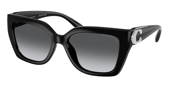 COACH HC8408U CW195 - Black, Acetate, Oval frame