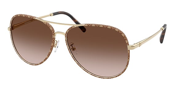 Tory Burch TY6114 - Light Gold, Metal, Oval frame