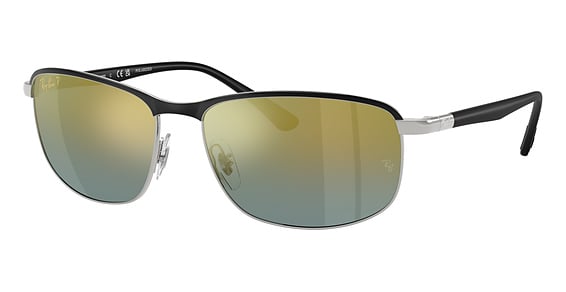 Ray-Ban RB3671CH - Black ON Silver, Metal, Oval frame