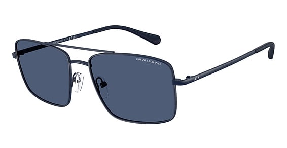 Armani Exchange AX2054S - Matte Blue, Metal, Aviator frame