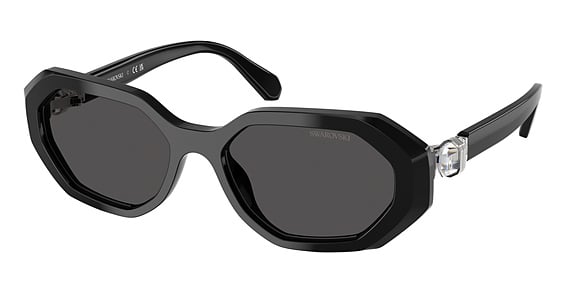 Swarovski SK6028 - Black, Plastic, Geometric frame