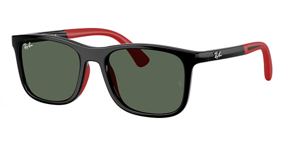 Ray-Ban RJ9084S - Black ON Rubber RED, Acetate, Oval frame