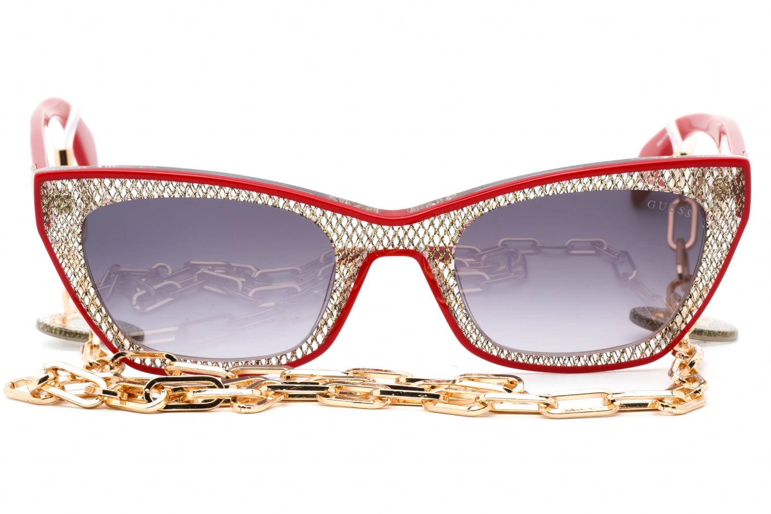Guess GU7873 - Shiny Bordeaux, Acetate, Cat Eye frame