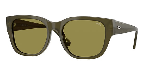 Diesel DL2005 - Solid Green, Plastic, Oval frame