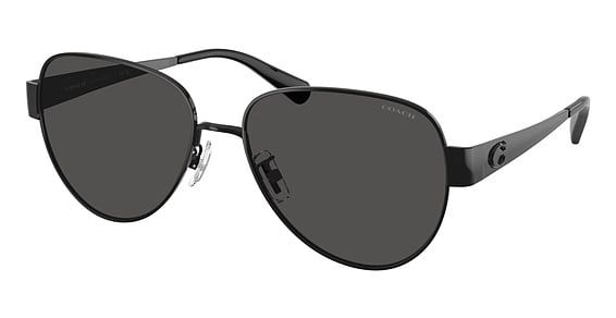 COACH HC7186 CDP37 - Shiny Black, Metal, Oval frame