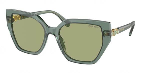 Swarovski SK6016 - Transparent Green, Plastic, Rectangle frame