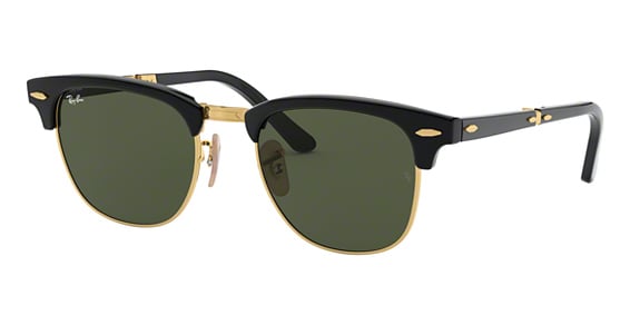 Ray-Ban RB2176 CLUBMASTER FOLDING - Black, Plastic, Oval frame