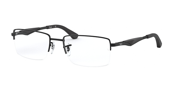 Ray-Ban RX6285 - Matte Black, Metal, Oval frame