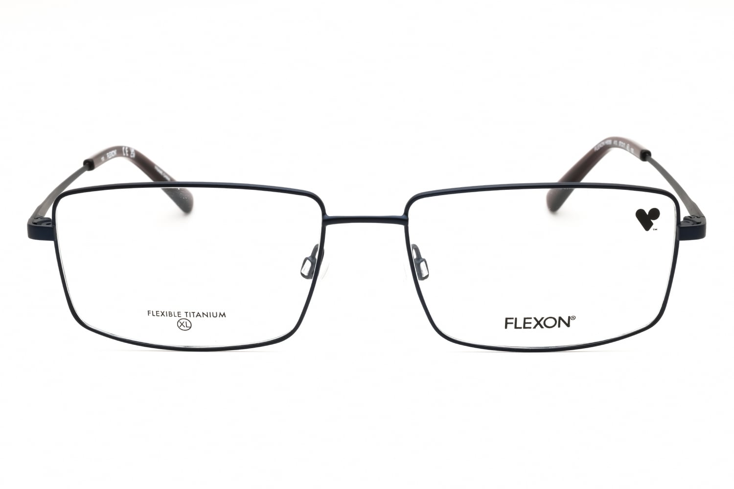 Flexon FLEXON H6069 - Matte Navy, Titanium, Rectangle frame