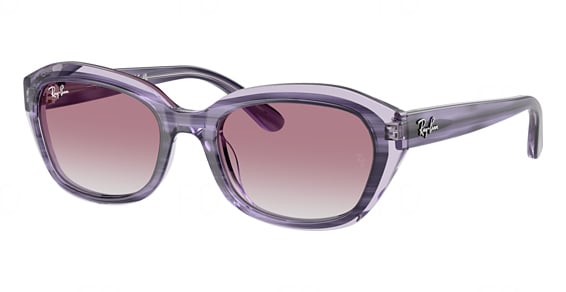 Ray-Ban RJ9081S - Striped Violet ON Trasp, Plastic, Oval frame