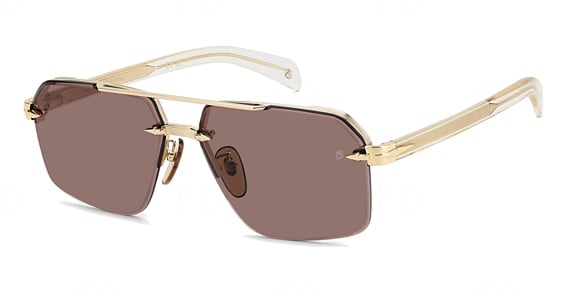 David Beckham DB 7170/S - Dygzk Gold Yell, Metal, Aviator frame