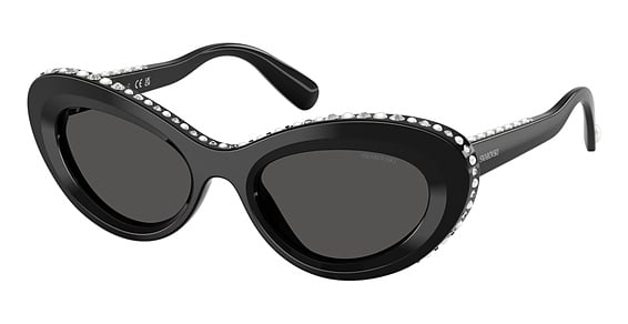 Swarovski SK6061U - Black, Plastic, Cat Eye frame