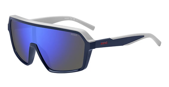 HUGO HG 1334/G/S - Xw0xt Blue Grey, Plastic, Wrap-Around frame