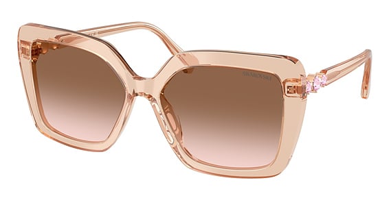 Swarovski SK6049 - Transparent Beige, Plastic, Cat Eye frame