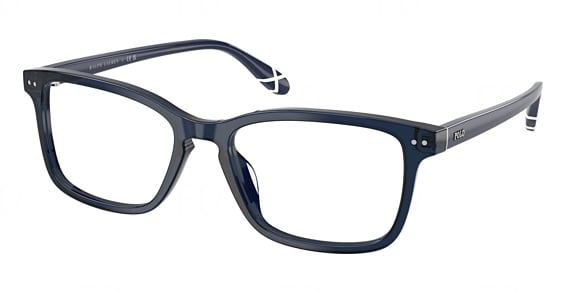 Polo PH2316U - Shiny Transparent Blue, Plastic, Mixed Shapes frame