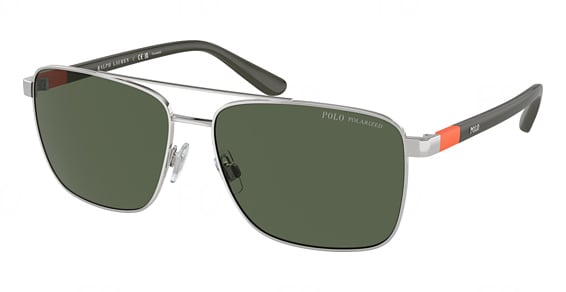 Polo PH3137 - Shiny Silver, Metal, Aviator frame