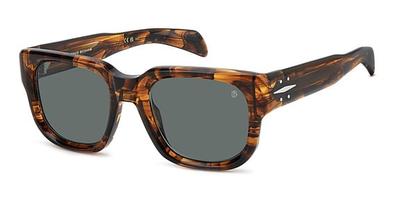 David Beckham DB 7146/S - Ex4qt Brw Horn B, Acetate, Rectangle frame