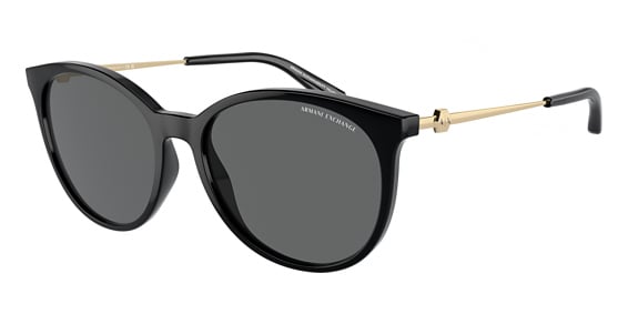 Armani Exchange AX4140SF - Shiny Black, Plastic, Oval frame
