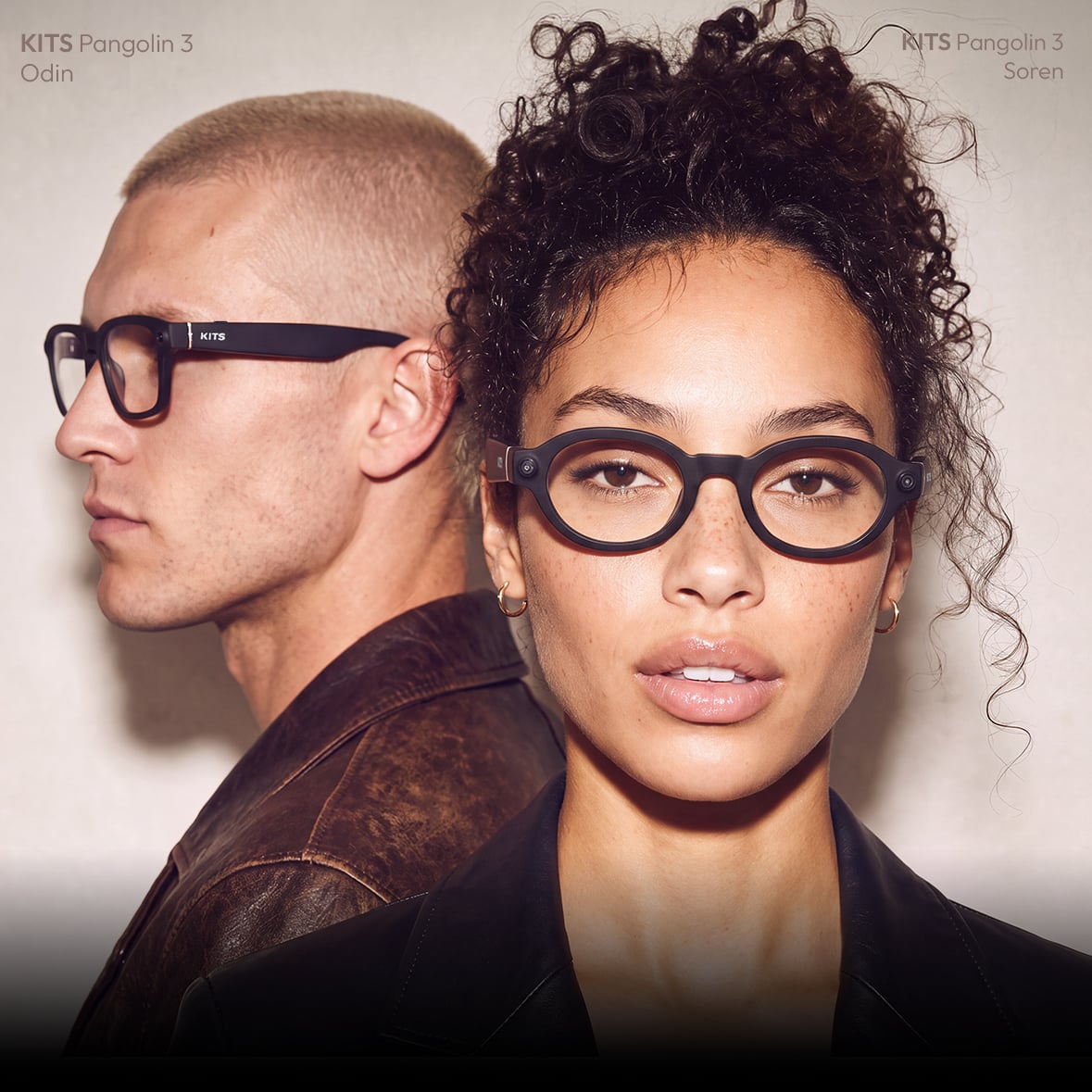 Two people wearing KITS summer eyewear in a car