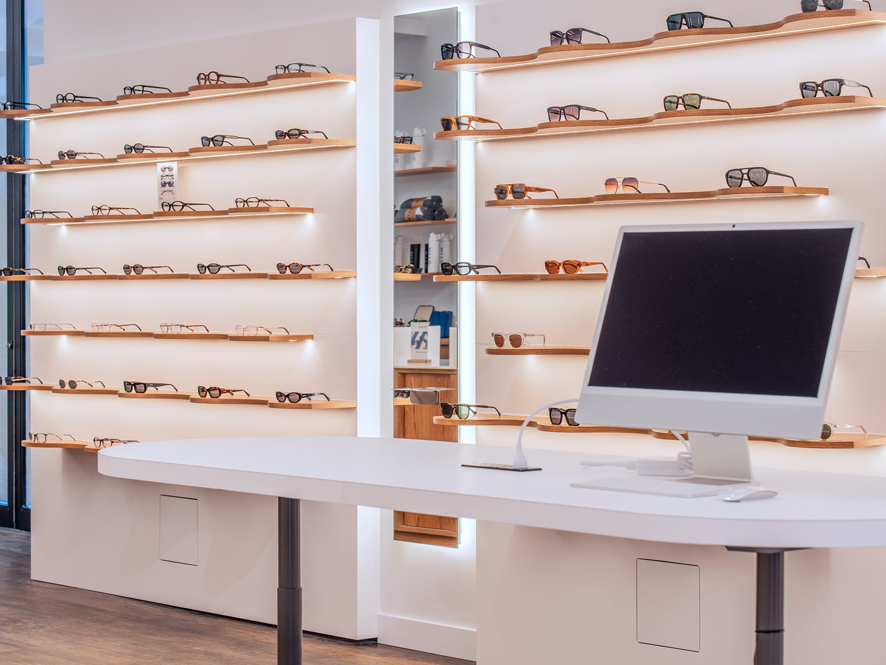 KITS Toronto store showing glasses on shelves